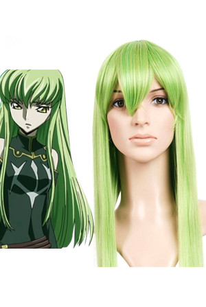 Code Geass-C.C. Cosplay Wig Green Long Straight Cosplay Wig