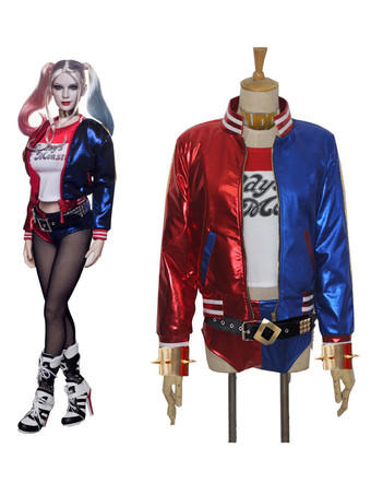 Fasching Suicide Squad Harley Quinn Cosplay Kostüm Komplettset Karneval 2025 Karneval Kostüm Faschingskostüme