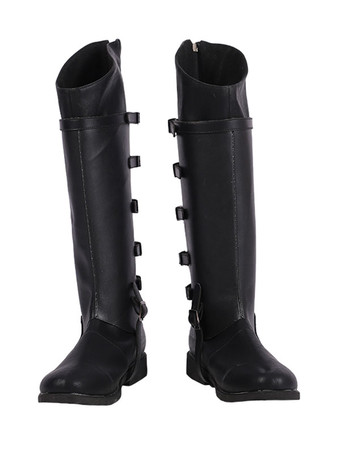 Devil May Cry 5 Cosplay Costume Vergil Dark Slayer Faux Leather Boots Halloween