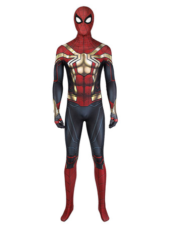 Spiderman No Way Home Cosplay Jumpsuit Red Lycra Spandex Jumpsuit Marvel Film Cosplay Costume