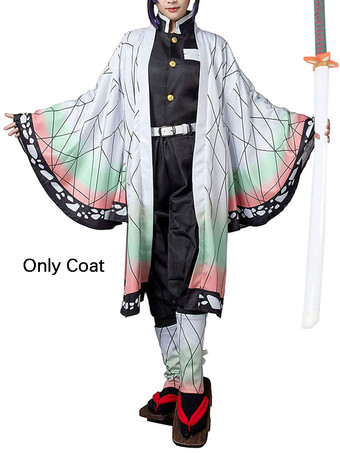 Demon Slayer Kimetsu No Yaiba Kochou Shinobu Kimono Only Overcoat Anime Cosplay Costume