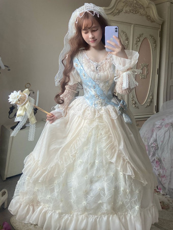 Sweet Lolita Dress Polyester long Sleeves Dress Lolita Wedding Dress