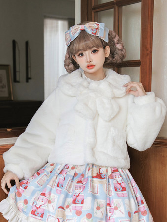 Sweet Lolita Coats Coffee Brown Polyester Overcoat Coat Spring Lolita Outwears