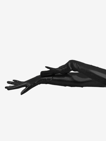 Halloween Shaping Black PVC Gloves For Catsuits & Zentai