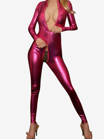 Zentai Rose Costume de Métallisé Avec Zip Déguisements Halloween