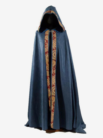 Burgundy Vintage Retro Men's Long Cloak Medieval Church Clergy Loose Dress Cloak