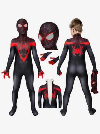 Marvel Comics Kids PS5 2025 Spider Man Miles Morales Zentai Jumpsuit Cosplay Costume