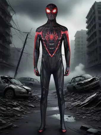 スパイダーマン コスプレ衣装 スパイダーマン2 スーツ コミック フード
