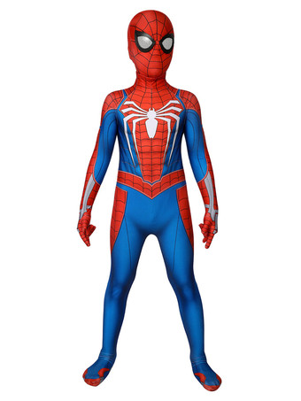 Spider-Man Kids Costume Jumpsuit Marvel PS4 Game Cosplay Costume with Mask