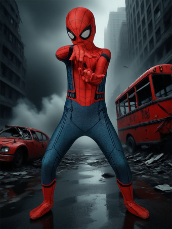 Marvel Comics Spider Man homecoming Kid Cosplay Costume Lycra Spandex Jumpsuit