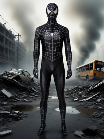 Spider Man 3 Venom Cosplay Costume Catsuit
