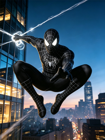 Marvel Comics Cosplay Black Spider Man Cosplay Costumes