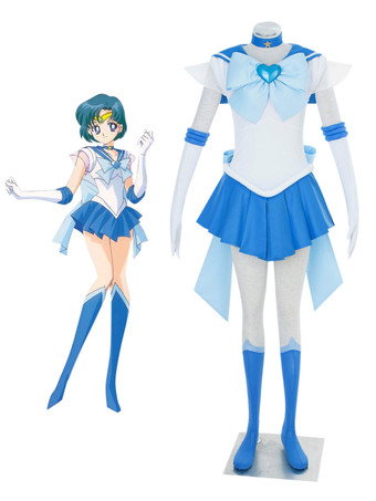 Sailor Moon Halloween Cosplay Costume Bowknot Mizuno Ami Halloween