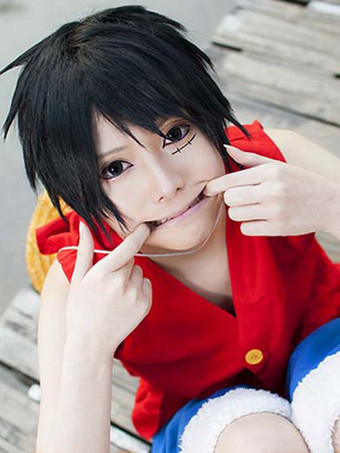 One Piece Luffy Cosplay Wig Monkey D Luffy Cosplay Wig Halloween